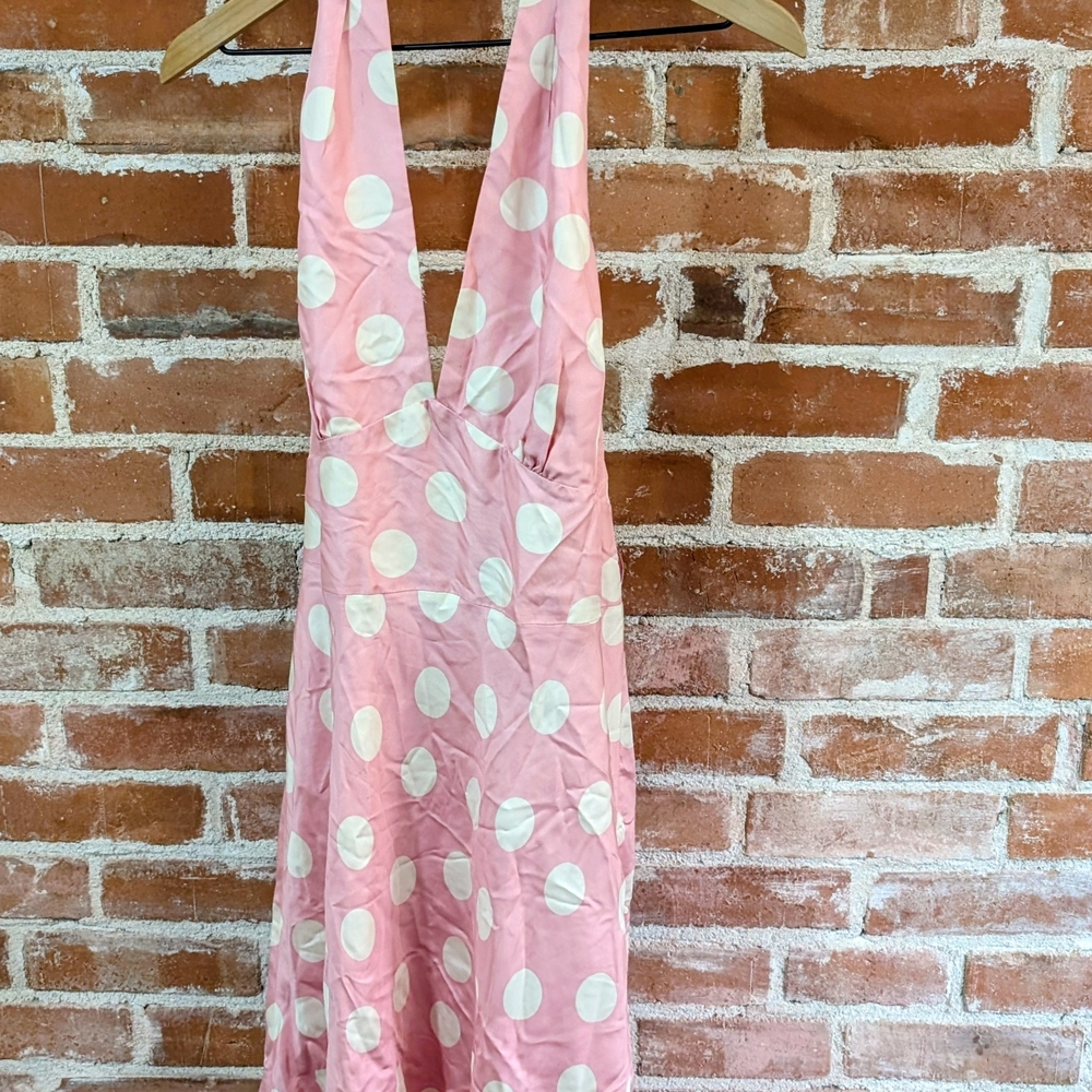 Vintage Pink Polka Dot Halter Dress (Pretty In Pink)